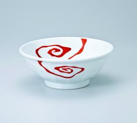雲竜白釉削り7.0丼